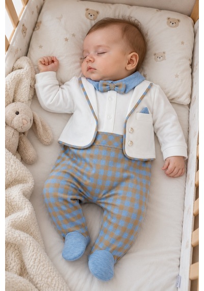 Babyhola Erkek Bebek Şık Takım Görünümlü Tulum Bebek Mevlüdü Hastane Çıkışı 13955 Mavi Babyhola Erkek Bebek Şık Takım Görünümlü Tulum Bebek Mevlüdü Hastane Çıkışı 13955 Mavi