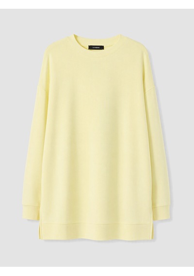 LC Waikiki Lc Waıkıkı Sarı Soft Touch Kadın Sweatshirt Tunik