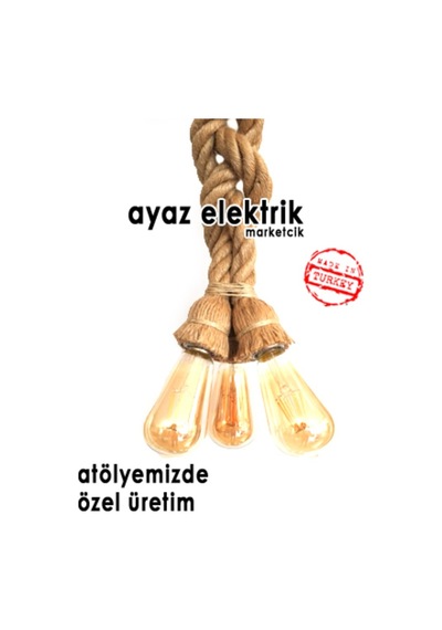 60Cm 3 Lü Duylu Ve Rozanslı 2Cm-Siyah Duy