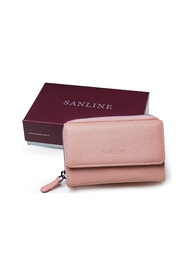 Sanline Sanlıne 2754 Hakiki Deri Kadın Cüzdan - Pudra