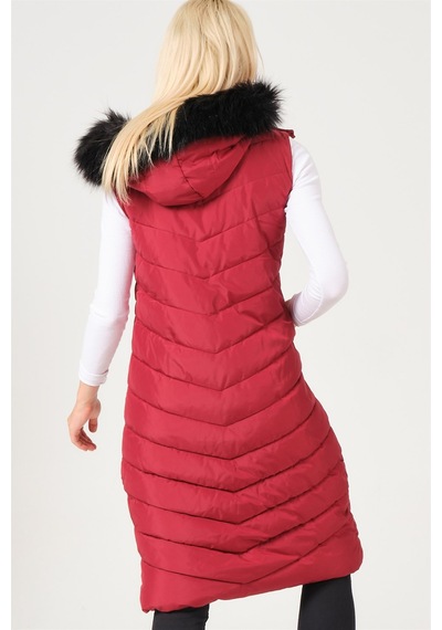 Dewberry Bayan Yelek Z6752 Bordo