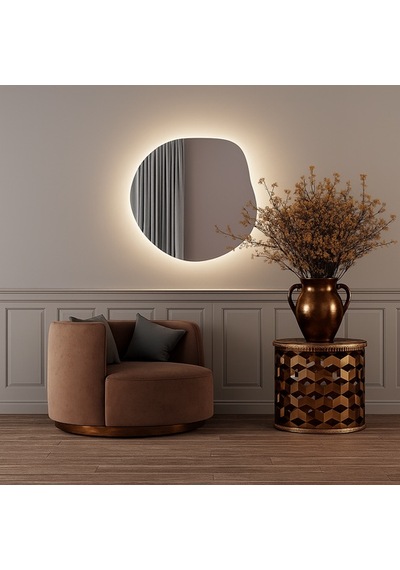 30x30 Cm Soft Kare Form Dimmable Dokunmatik Led Ayna - 3000k Günışığı Sarı