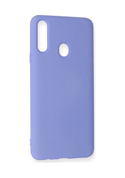 Samsung Uyumlu Galaxy A20s Uyumlu Kılıf Nano İçi Kadife Silikon - Lila