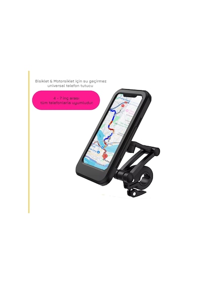 Upway Su Geçirmez Dokunmatik Bisiklet Motorsiklet Telefon Tutucu Kılıf