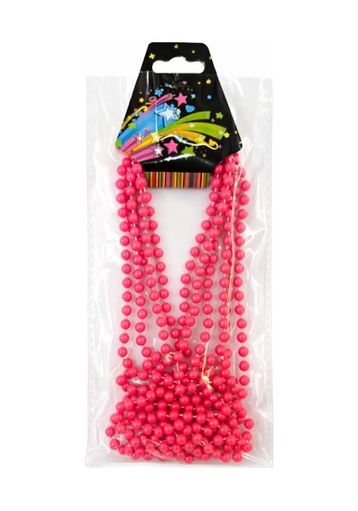 Neon Pembe Boncuk Kolye 80 Cm Retro 80 Ler 90 Lar Parti Aksesuarı - Ccgx-874155 Çok Renkli