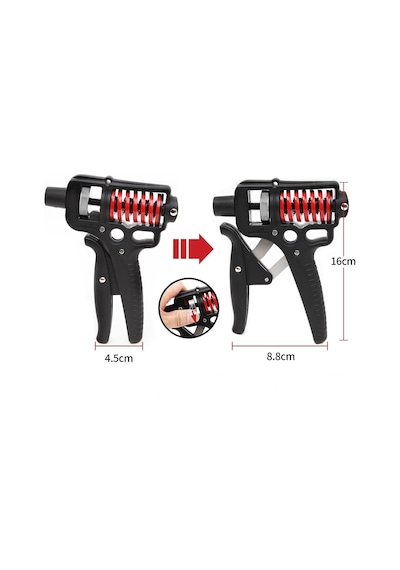 Valkyrie 5-165kg Profesyonel El Bilek Ve Kol Güçlendirici Kavrama Egzersiz Aleti Ayarlanabilir El Yayı Siyah