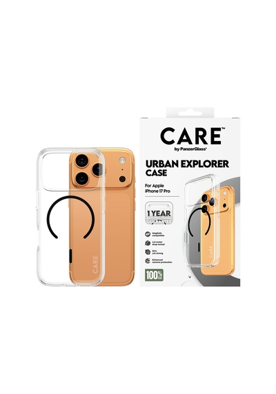 Care By Panzerglass Flagship Apple Uyumlu iPhone 17 Pro Transparent Urban Explorer Siyah Magsafe Kılıf