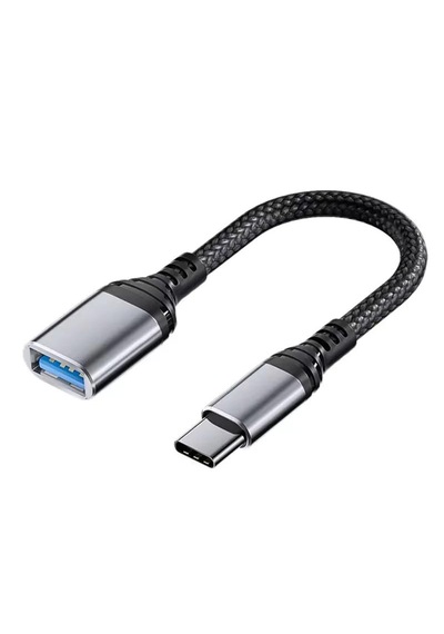 Ga90 Type-c To Usb 3.0 5gbps Hız Otg Adaptör Alüminyum Kasa Örgü Kablo İ-phone 15 Ve Üstü