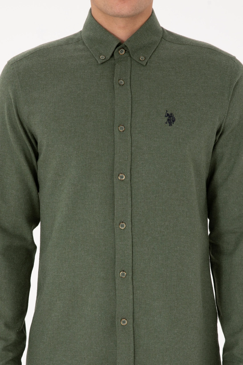 U.s. Polo Assn. Erkek Haki Gömlek Basic 50316721-vr027 Haki U.s. Polo Assn. Erkek Haki Gömlek Basic 50316721-vr027 Haki