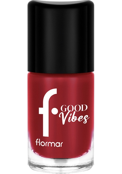 Flormar Good Vibes Yüksek Pigmentli & Parlak Bitişli Nefes Alabilen Oje 003 Red Apple