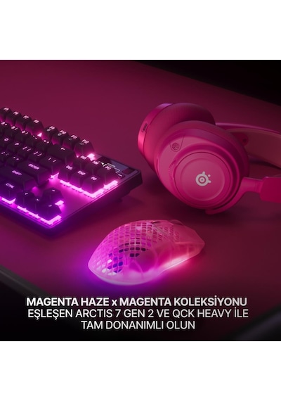 Steelseries Aerox 3 Wireless Gen 2 - Magenta Haze 4K Kablosuz Gaming Mouse
