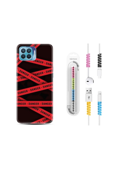 Oppo Reno 4 Lite Kılıf Kablo Koruyuculu Danger 1372