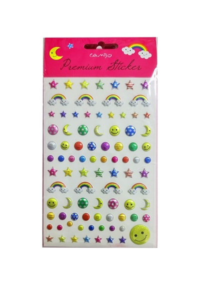 Bu-bu Puf Gökkuşağı Sticker