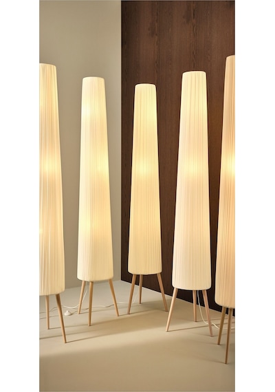 Ikea Kayın Ahşap Kayın Beyaz Elegant Yer Lambası 154 Cm Lambader Beyaz