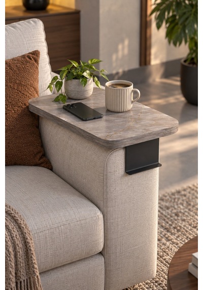 Sulorahome Gri C Sehpa Yan Sehpa 35x20 Cm