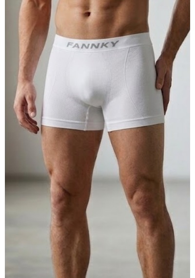 Fit Women Erkek Trend Nefes Alan Relaxed Beyaz Boxer