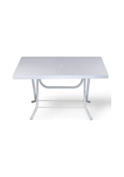 Buyukarısoy Gardelia 1.Sınıf Katlanır Beyaz Ve Teak 70X120 Plastik Masa Bahçe