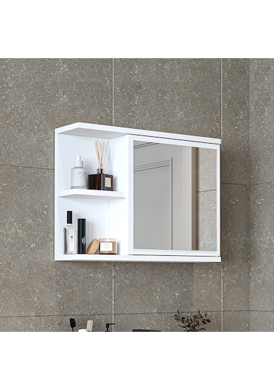 Kulpsuz Tek Kapaklı Mat Suntalam 60 Cm Aynalı Banyo Üst Dolap Byz Mat Beyaz Kulpsuz Tek Kapaklı Mat Suntalam 60 Cm Aynalı Banyo Üst Dolap Byz Mat Beyaz