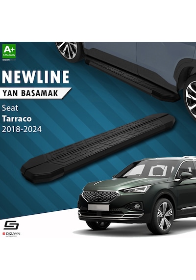 S-dizayn Seat Tarraco Newline Siyah Yan Basamak 193 Cm 2018-2024 A+ Kalite