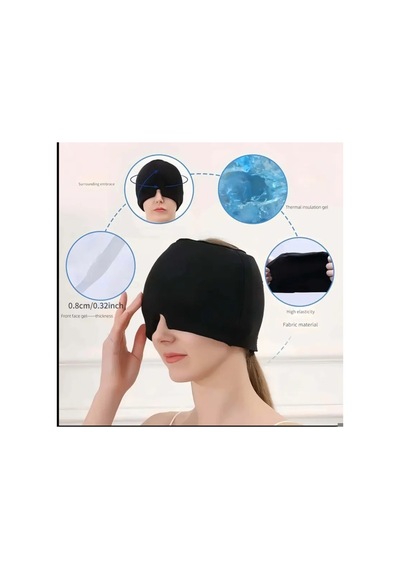 Yıwushı 1 Adet Yeniden Kullanılabilir Jel Şapkası, Yüz İçin Soğutucu Jel Bandana Mor