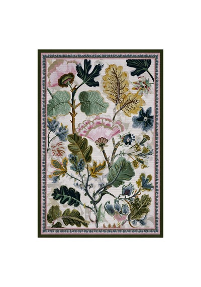 Garden 803 Pastel Renkli Çiçekli Halı Yıkanabilir Dokuma Taban İnce Halı Oturma Odası Salon Halısı Pembe Bej