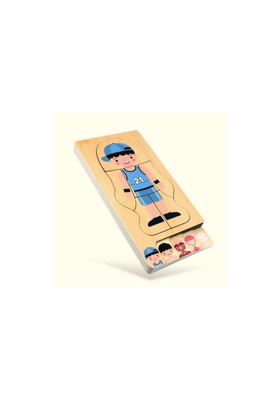 Montessori Waldorf Öğrenme Ahşap Erkek Insan Vücudu Anatomisi Puzzle