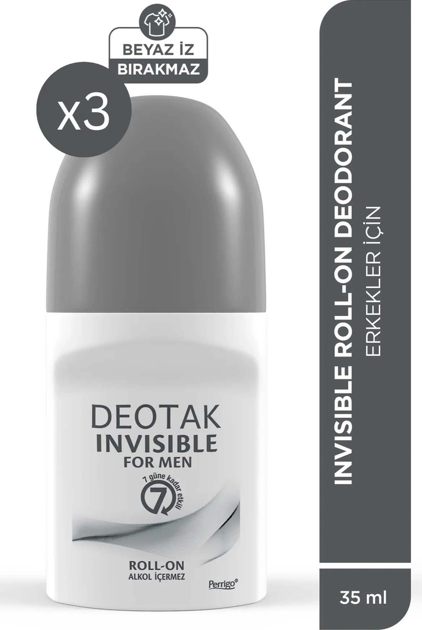 Deotak Invısıble For Men Roll-on Deodorant 3 x 35 ML