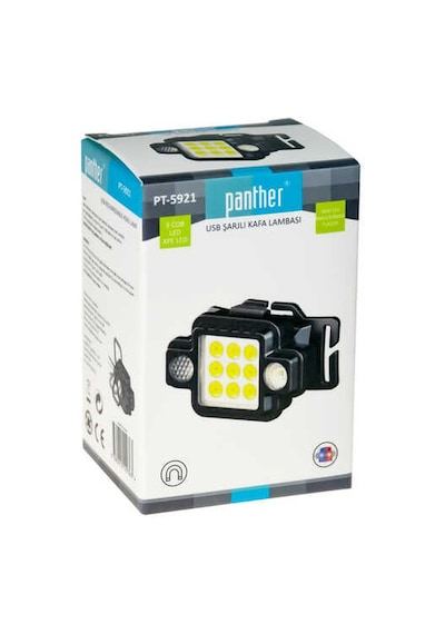 PANTHER PT-5921 USB ŞARJLI KAFA LAMBASI Siyah