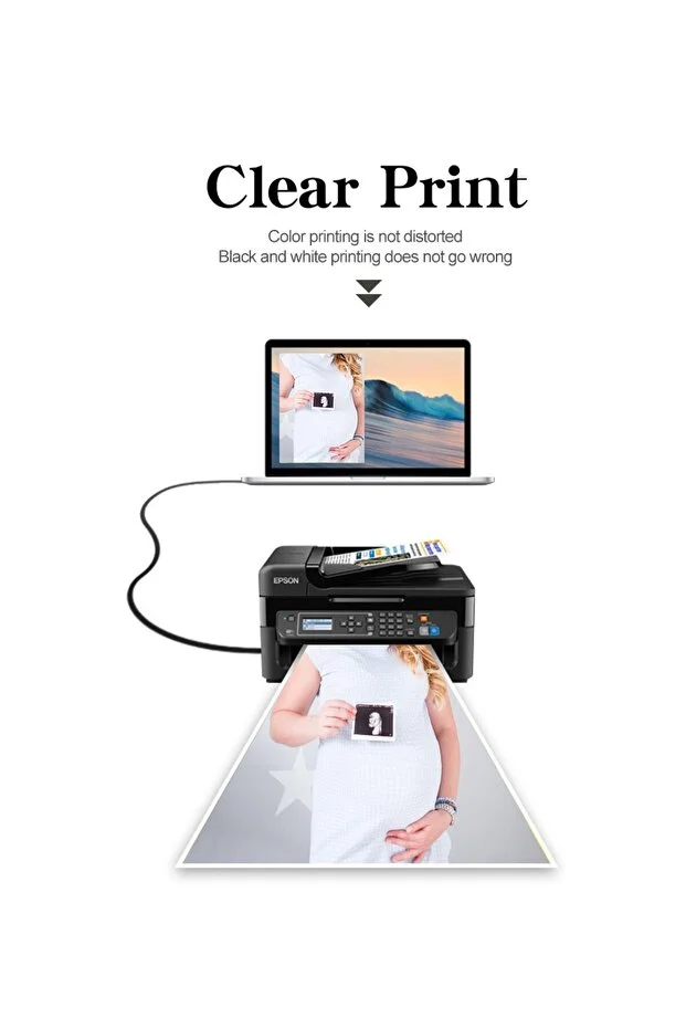 3 Metre 3mt Yazıcı Kablosu Printer Usb Bağlantı Bağlama Network Lazer Hp Canon Brother Uyumlu Ara Kablo