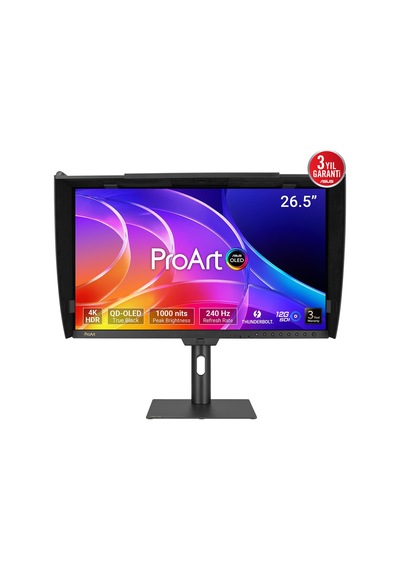 Asus Proart Pa27usd 26.5 Qd-oled 4k Hdr 3840x2160 0.1ms 240hz Pıvot Monitör
