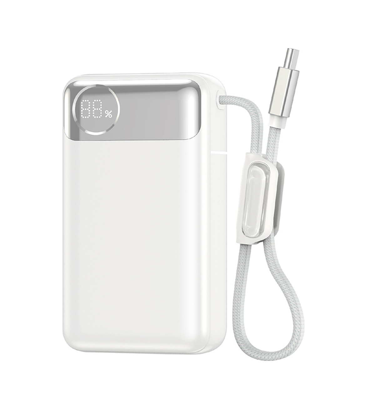 Wiwu T132 Power Plus Serisi Type-c Kablolu Pd Powerbank 65w 12000mah Beyaz