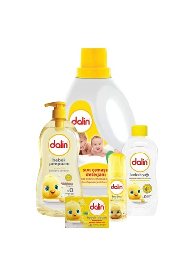 Dalin Yenidoğan Şampuan+bebek Yağı+sabun+kolonya+deterjan 5 Li Set