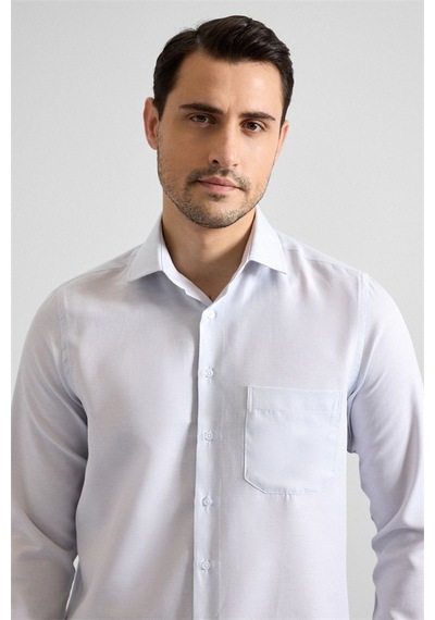 Süvari Gri Regular Klasik Yaka Casual Gömlek Gm2025300050-s05 Gri