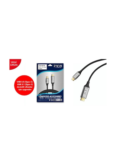 Inca Imhd-50T 5Mt 1 4 V 3D Altın Uçlu Hdmi Kablo