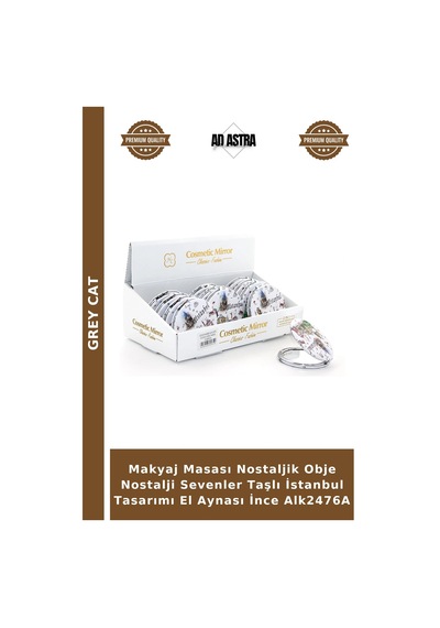 Makyaj Masası Nostaljik Obje Nostalji Sevenler Taşlı İstanbul Tasarımı El Aynası İnce Alk2476a