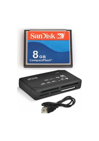 Sandisk 8 GB Compact Flash Hafıza Kartı - USB 2.0 CF Kart Okuyucu