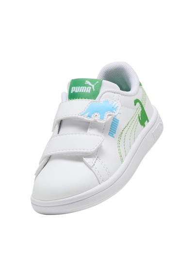 405637-01 Puma Smash 3.0 Dino V Inf Bebek Spor Ayakkabı Beyaz 405637-01 Beyaz - Yeşil