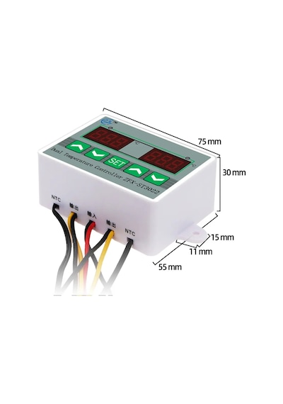 Zfx-st3012 220v Çift Röle Çıkışlı Termostat - Sıcaklık Kontrol Cihazı