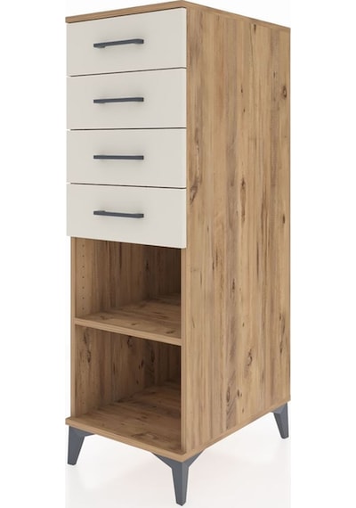 Dolap Tek Raflı 4 Çekmeceli 44x59x134 Çam-aytaşı Atlas Çam