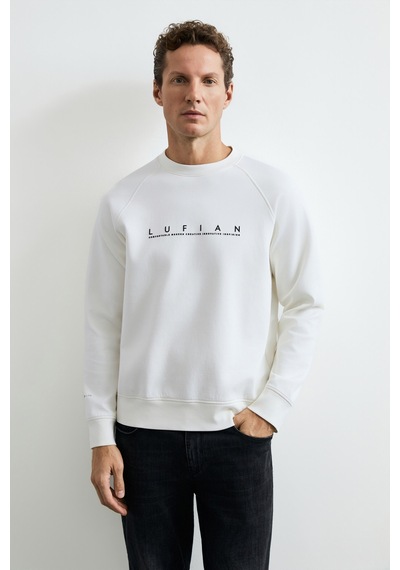 Lufian Cooper Erkek Sweatshirt Kırık Beyaz Kırık Beyaz 112030198100510