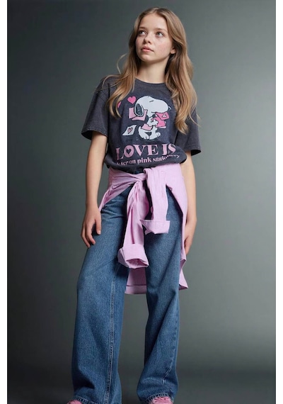 Defacto Straıght Wıde Geniş Paça Jean Pantolon Kız Çocuk G4654a826smnm28 Mavi-nm28