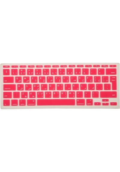 Apple Uyumlu MacBook Air 11 Arapça Klavye Koruyucu A1370 A1465 Uyumlu Esnek Silikon Toz Koruma Kaplama Açık Pembe