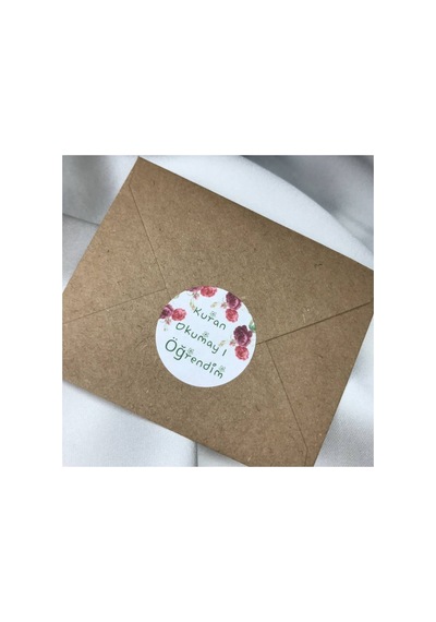 Kur'an Okumayı Öğrendim Etiketi Yaz Kur'an Kursu Sticker Ödül 4 Cm 40 Adet Çok Renkli