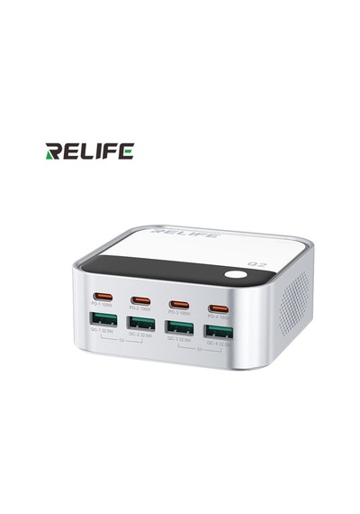 Relıfe Q2 120w 8 Portlu Gan Şarj Cihazı Usb Type C 1