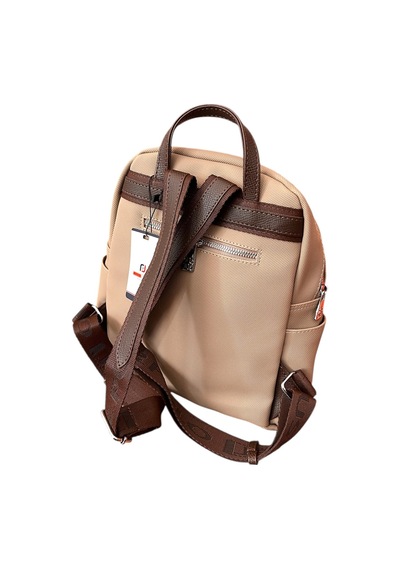 Just Polo Jp6026 Kadın Günlük Fermuarlı Çok Bölmeli Orta Boy Sırt Çantası Ozt6026 Kum- Kahve Çok Renkli