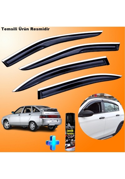 Lada Vega Hb Mügen Cam Rüzgarlığı Abs Nikelaj Krom Cam Rüzgarlığı Tüm Kasalar + Ebrayn Lastik Parlatıcı