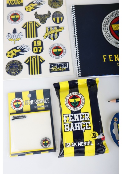 X Dekomus Lisanslı Fenerbahçe 19 Parça Premıum Hobi Kırtasiye Seti Boyama Kitabı,sticker