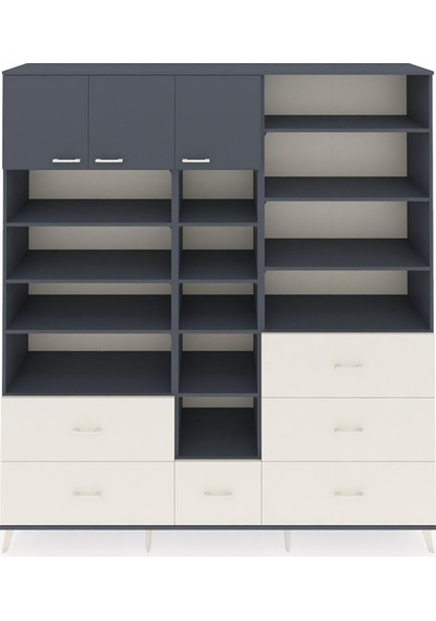 Hyperion Dolap 17 Raflı 6 Çekmeceli 3 Kapaklı 220x44x243 Antrasit-antrasit/aytaşı Antrasıt/aytası Hyperion Dolap 17 Raflı 6 Çekmeceli 3 Kapaklı 220x44x243 Antrasit-antrasit/aytaşı Antrasıt/aytası