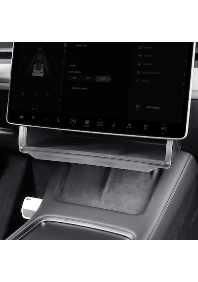 Tesla Juniper Standart Boş İçin Uyumlu Ekran Altı Gizli Saklama Kutusu Siyah
