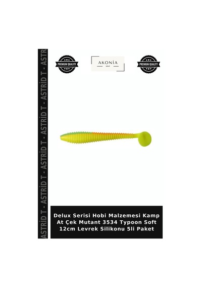 Delux Serisi Hobi Malzemesi Kamp At Çek Mutant 3534 Typoon Soft 12cm Levrek Silikonu 5li Paket